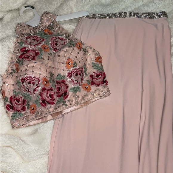 *WORN ONCE* Sherri Hill Blush 2-Piece Prom Dress *willing to take rsnble offers* - Picture 4 of 16